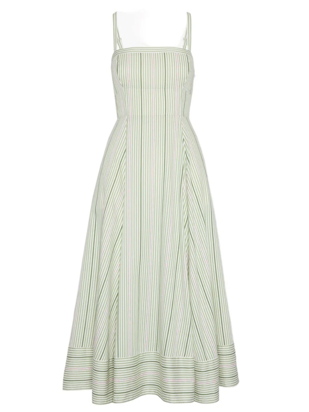 NWT Hill House Margot Dress in Green Jacquard Stripe - XL